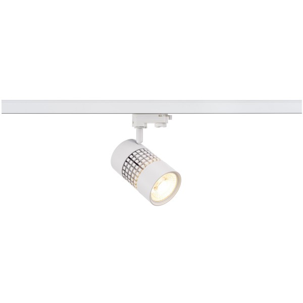 STRUCTEC, Spot für Hochvolt-Stromschiene 3Phasen, LED, 3000K, rund, weiß, 38°, 32,9W