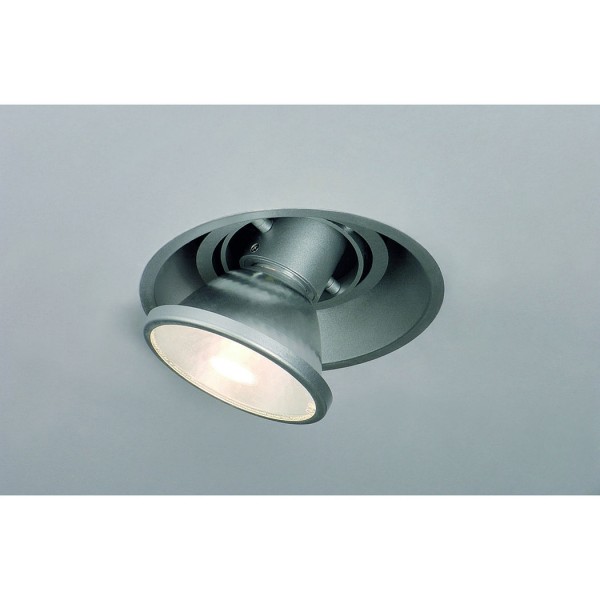 HORN ADJUST Downlight, rund, silbergrau, G12, max. 70W, kardanisch