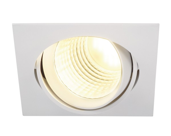 NEW TRIA DLMI, Einbauleuchte, LED, 3000K, eckig, weiß, 60°, schwenkbar, inkl. Clipfedern