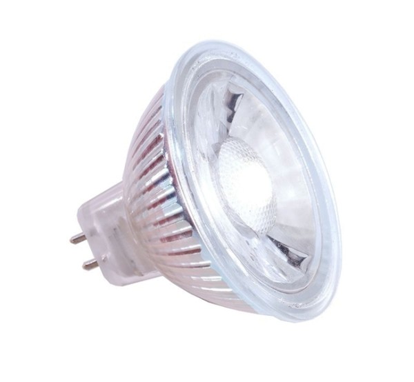 KapegoLED Leuchtmittel, LED COB MR16 6500K, Kaltweiß, Abstrahlwinkel: 30°, 12V AC/DC, GU5.3 / MR16