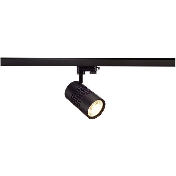 STRUCTEC, Spot für Hochvolt-Stromschiene 3Phasen, LED, 3000K, rund, schwarz, 38°, 25,6 W