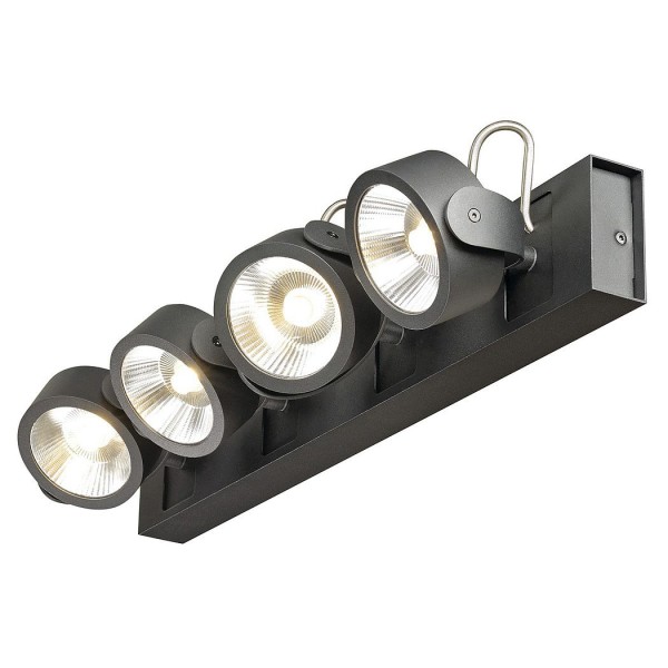 KALU, Wand- und Deckenleuchte,  vierflammig, LED, 3000K, schwarz, 60°