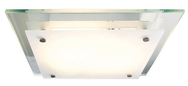 Deko-Light Deckenaufbauleuchte, Movi, Glas, farblos satiniert, 40W, 230V, 320x320mm