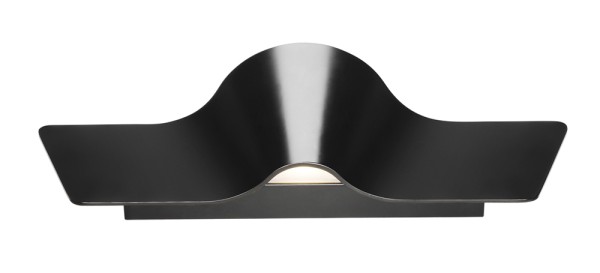 WAVE WALL 45, Wandleuchte, LED, 3000K, schwarz, 2x9W