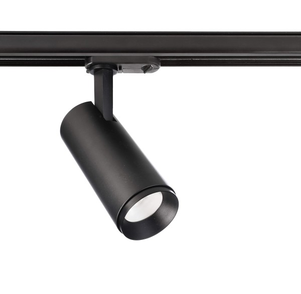 Deko-Light 1-Phasen-Spot, Lucea, Tilt, 10 W, DIM, 2700 K, Schwarz, Aluminium, Tiefschwarz RAL 9005