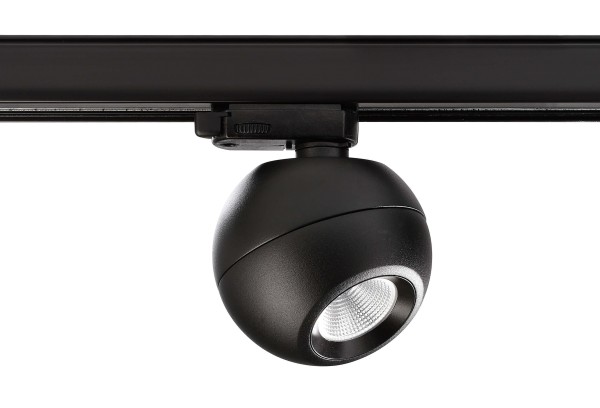 Deko-Light Schienensystem 3-Phasen 230V, Bellatrix, Aluminium Druckguss, Schwarz, Warmweiß, 40°