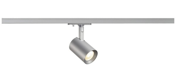 DEBASTO, Spot für Hochvolt-Stromschiene 1Phasen, LED, 3000K, silbergrau, 8W, inkl. 1Phasen-Adapter