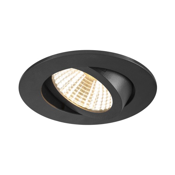 NEW TRIA® 68, Deckeneinbauleuchte, 1800-3000K, 38°, IP 20, rund, schwarz