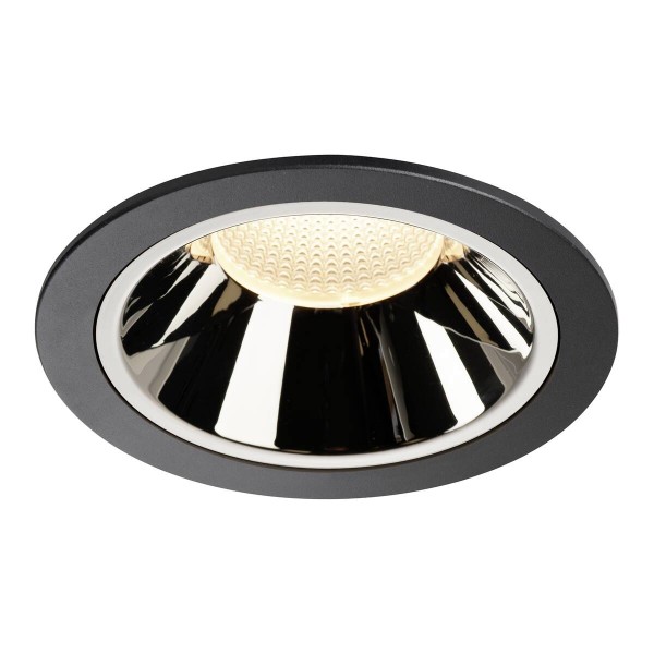 NUMINOS® DL XL, Indoor LED Deckeneinbauleuchte schwarz/chrom 3000K 20°