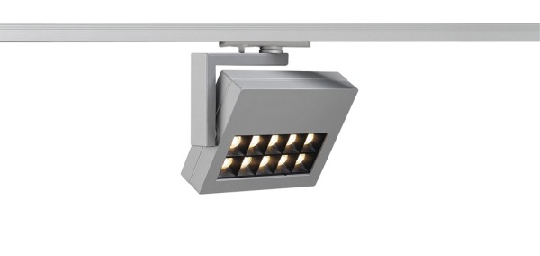 PROFUNO, Spot für Hochvolt-Stromschiene 1Phasen, LED, 3000K, silbergrau, 60°