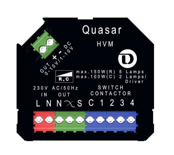 Deko-Light Controller, QUASAR HVM, Kunststoff, Schwarz, 150W, 230V, 46x41mm