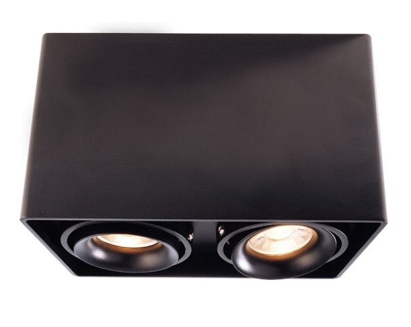 Deko-Light Deckenaufbauleuchte, Mona II, Aluminium Druckguss, schwarz, 50W, 230V, 186x93mm