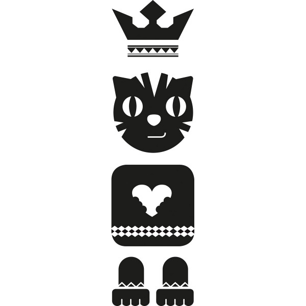 STICKER TOTEM CAT, schwarz, inkl. Rakel