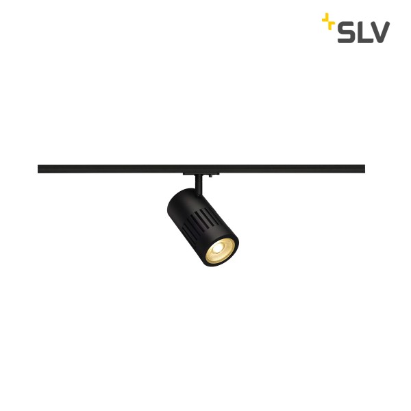 STRUCTEC LED 24W, rund, schwarz, 3000K, 36°, inkl. 1P.-Adapter