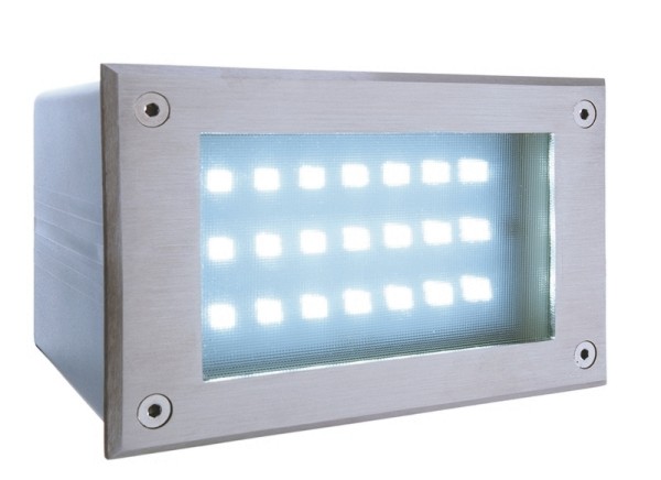 Wandeinbauleuchte LED Side 3 silber LED kaltweiß