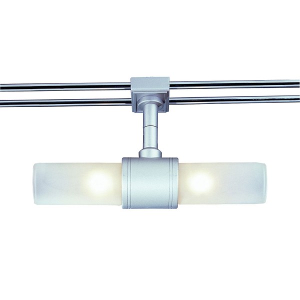 LIGHT TUBE Leuchte für WAVE, silbergrau, satiniertes Glas, 2xG4, max. 2x20W