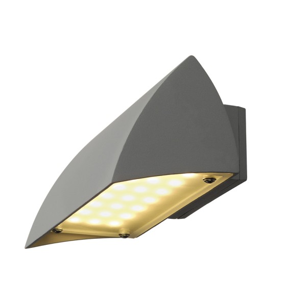 NOVA, Outdoor Wandleuchte, LED, 3000K, IP44, silbergrau