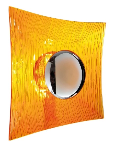 Deckenleuchte Cubeto,Glas amber, 3 x 40 Watt