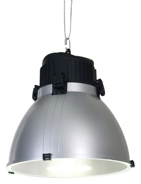 Deko-Light Pendelleuchte, Zeppel 400, Kunststoff, silberfarben matt, 36W, 230V