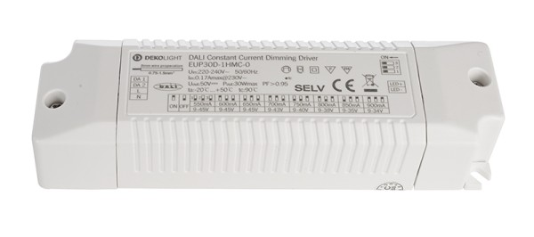 Deko-Light Netzgerät, DALI Multi CC EUP30D-1HMC-0, Kunststoff, Weiß, 30W, 9-45V, 550mA, 150x43mm