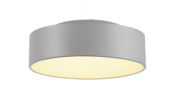 MEDO 30, Deckenleuchte, LED, 3000K, rund, silbergrau, Ø 28 cm, zur Pendelleuchte umrüstbar, 12W