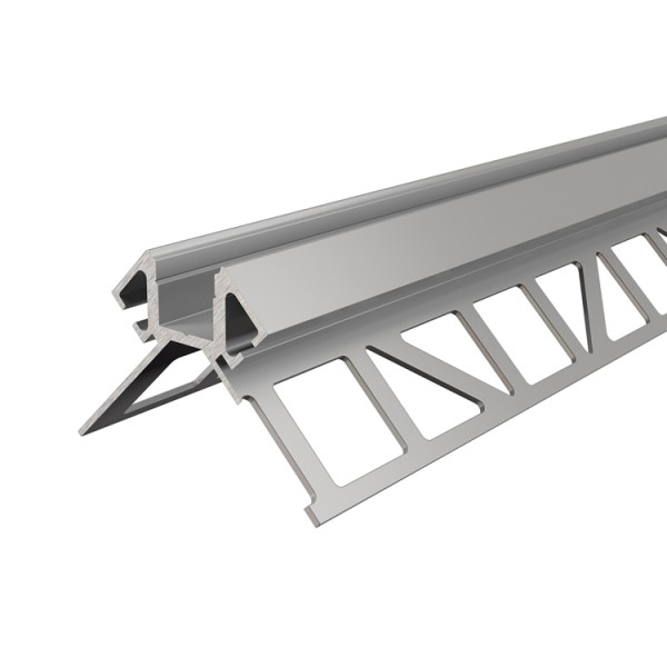 Reprofil, Fliesen-Profil Ecke außen EV-02-08 für LED Stripes bis 9,3 mm, Silber-matt, eloxiert