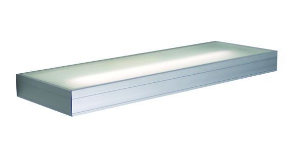 Wandleuchte Shelf, 13 Watt alu-eloxiert, mit Ein/Aus Schalter, 230V, T5, 13W, inkl. Leuchtmittel, in