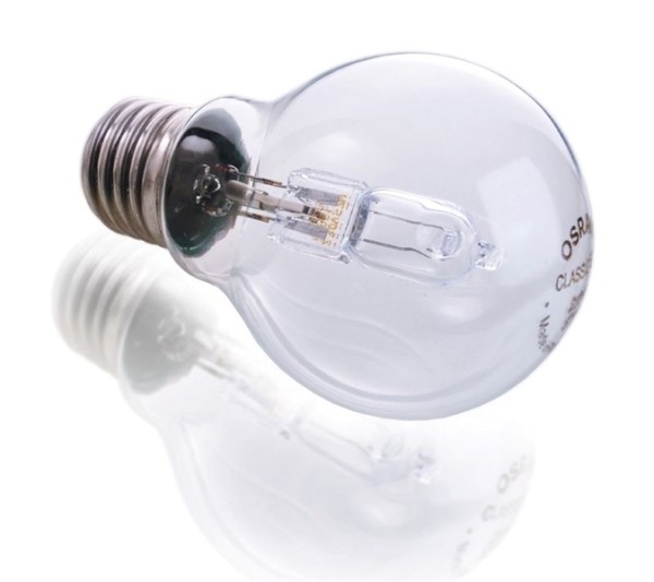 Osram Leuchtmittel, Halogen Eco Classic, Warmweiß, 220-240V AC/50-60Hz, E27, 30,00 W, EEI: C