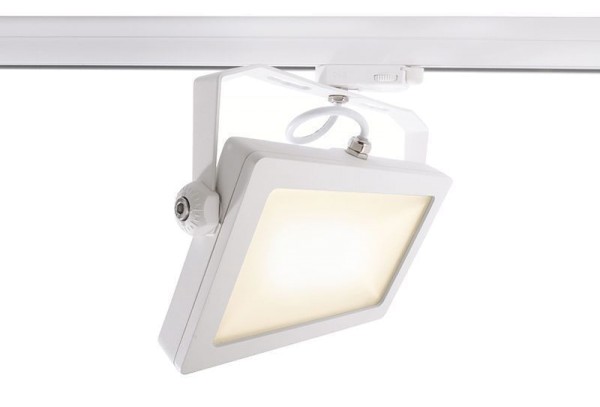 Deko-Light 3-Phasenleuchte, Flood SMD, 30 W, 3000 K, Weiß, Aluminiumdruckguss, Warmweiß (WW), 30W