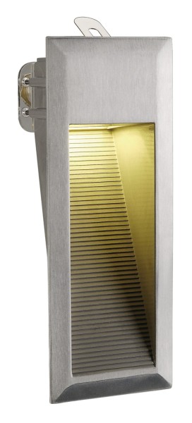 DOWNUNDER 15, Outdoor Wandleuchte, LED, 3000K, IP44, aluminium gebürstet, 0,9W