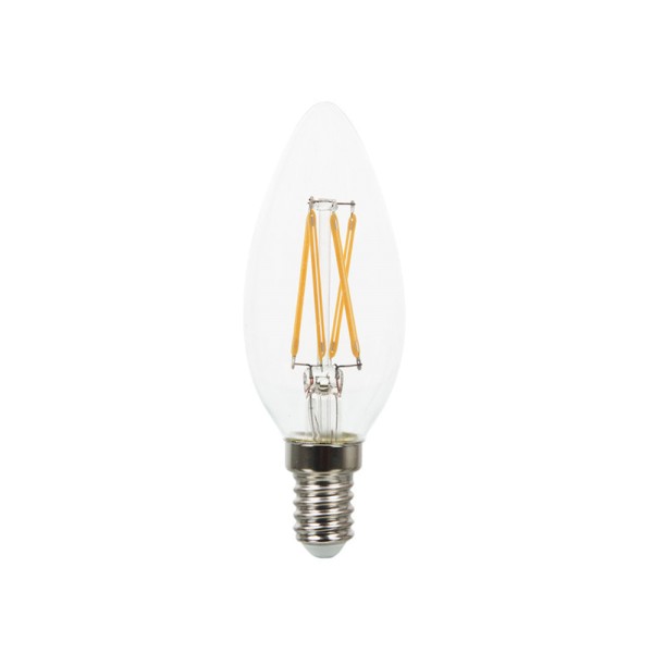 E14 Filament LED Leuchtmittel, Dimmbar, 4W, 350lm, warmweiß, kerzenförmig