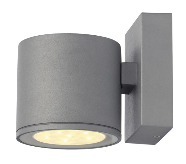 SITRA, Outdoor Wandleuchte, LED, 3000K, IP44, silbergrau, 6W