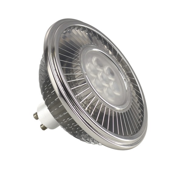 LED ES111, CREE XB-D LED, silbergrau, 17W, 30°, 4000K, dimmbar