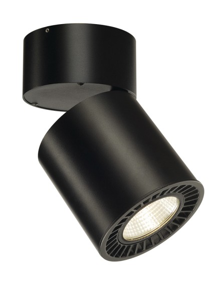 SUPROS, Deckenleuchte, LED, 3000K, rund, schwarz, 4000lm, 60° Reflektor, 33,5W