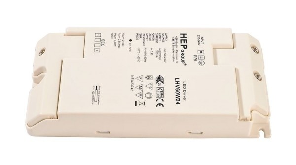 Deko-Light Netzgerät, LHV60W24, Kunststoff, Weiß, 60W, 24V, 173x77mm