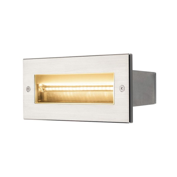 BRICK, Outdoor Wandeinbauleuchte, Pro LED, 3000K, edelstahl, 230V, IP67, 850lm, 10W