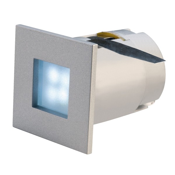 MINI FRAME, Einbauleuchte, LED, blau, eckig, silbergrau, 0,3W, 4 LED, 