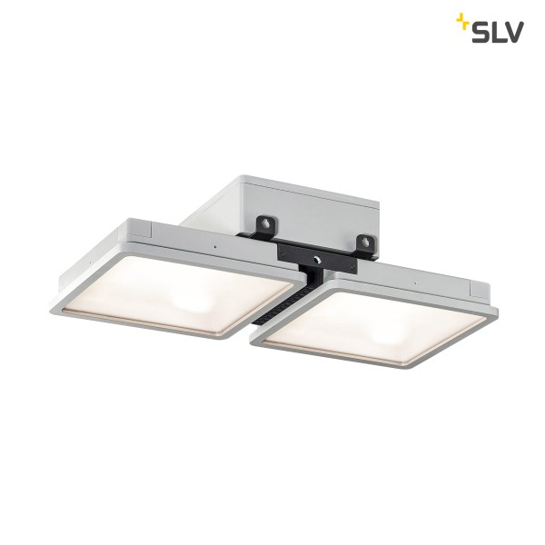 ALMINO PD, double, LED Outdoor Deckenaufbauleuchte, UGR<19 grey IP65 4000K