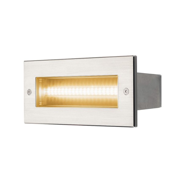 BRICK, Outdoor Wandeinbauleuchte, Pro LED, 3000K, edelstahl, 230V, IP67, 950lm, 10W