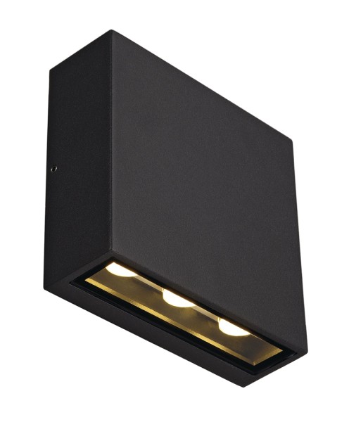 BIG QUAD, Wandleuchte, LED, 3000K, IP54, eckig, anthrazit, 8,75W