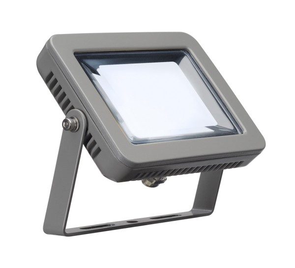 SPOODI 15, Outdoor Strahler, LED, 4000K, IP55, eckig, silbergrau, 8,3W