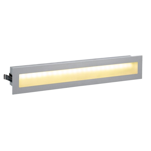 GLENOS, Einbauleuchte, LED, 3000K, rechteckig, silbergrau, 3W