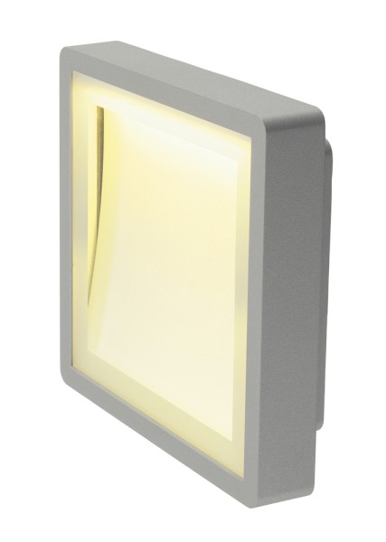 INDIGLA, Wand- und Deckenleuchte, LED, 3000K, IP54, silbergrau, 8,3W