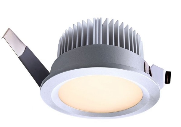 Deko-Light Deckeneinbauleuchte, Aluminium Druckguss, silberfarben, Warmweiß, 110°, 9W, 25-26V, 350mA