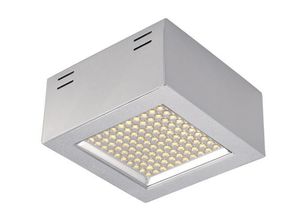 LEDPANEL, Deckenleuchte, 3000K, eckig, silbergrau, inkl. Blattfedern