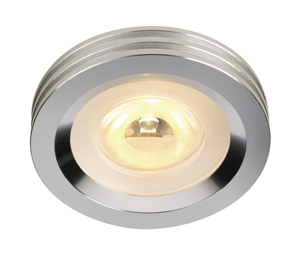 ALUMINIUM DOWNLIGHT, Einbauleuchte, LED, 3000K, rund, aluminium gebürstet, 3W