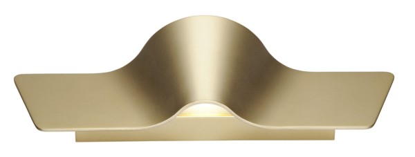 WAVE WALL 45, Wandleuchte, LED, 3000K, messing, 2x9W