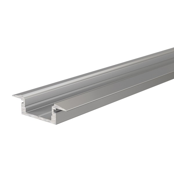 Reprofil, T-Profil flach ET-01-10 für LED Stripes bis 11,3 mm, Silber-matt, eloxiert, 3000 mm