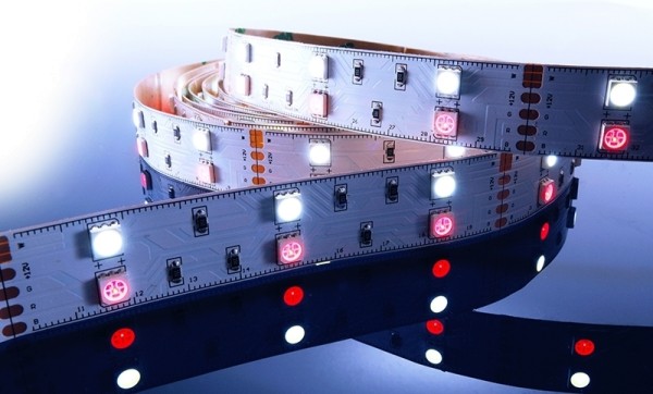 Flexibler LED Stripe IP 20, 12V, 3 m, RGB/Kaltweiß, 60 LED