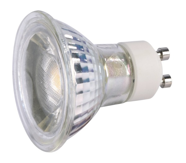 LED GU10, Leuchtmittel,  7W, COB LED, 38°, 2700K, nicht dimmbar